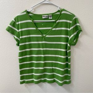Chico striped shirt green size 3 XL